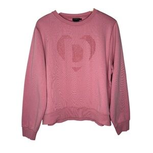 Desigual | Pink Heart Logo Sweatshirt | XL